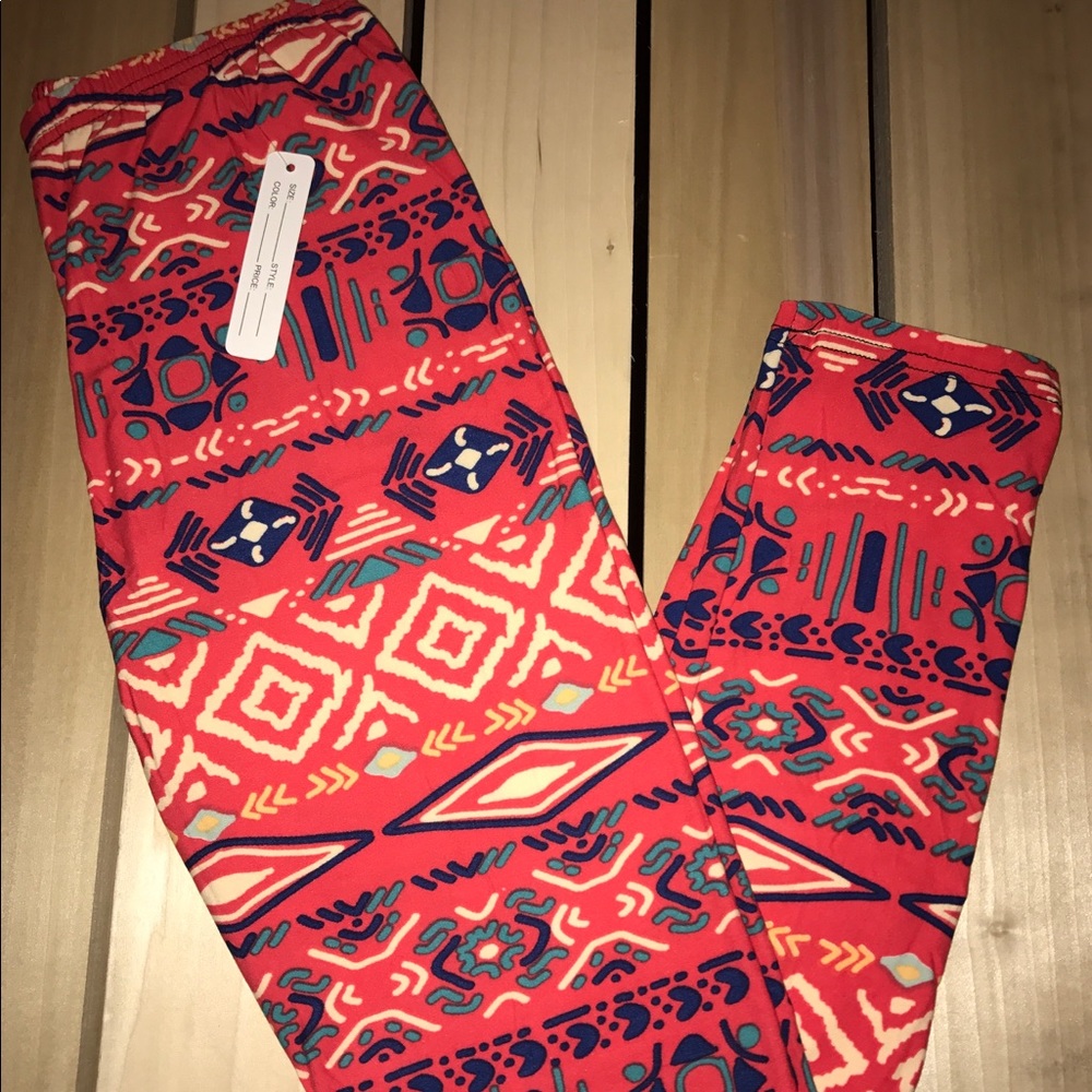 Leggings Coral Pizazz One Size Buttery Soft New